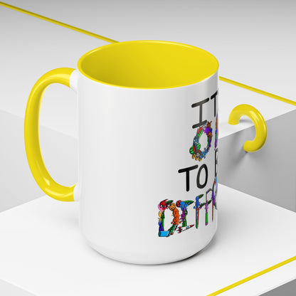 Accent Coffee Mug-Doodle It's OK to be Different