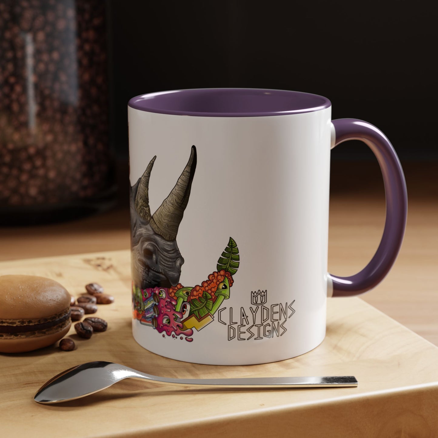 Accent Coffee Mug-Doodle Rhino