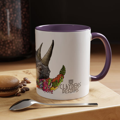 Accent Coffee Mug-Doodle Rhino