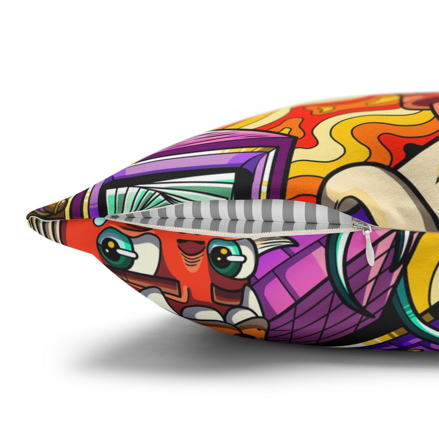 Spun Polyester Square Pillowcase