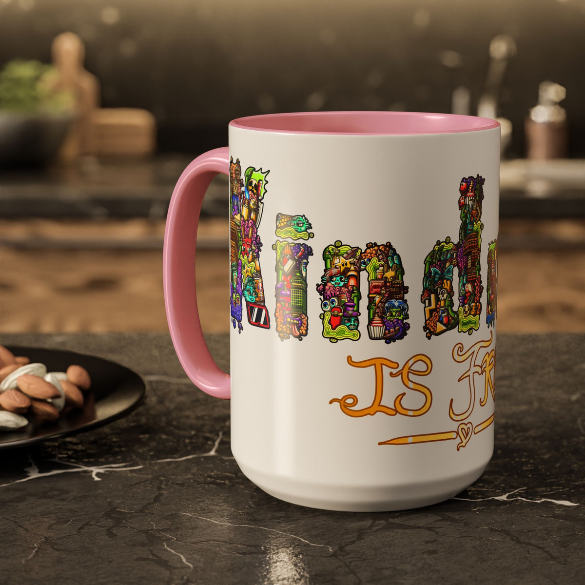 Kindness is Free Colorful Mugs (11oz, 15oz)