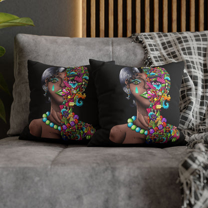 Spun Polyester Square Pillowcase
