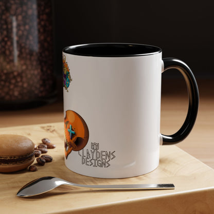 Accent Coffee Mug-Doodle Skull