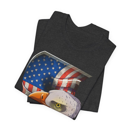 Bella+Canvas Unisex Jersey Short Sleeve Tee with print on sleeve