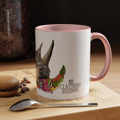 Accent Coffee Mug-Doodle Rhino