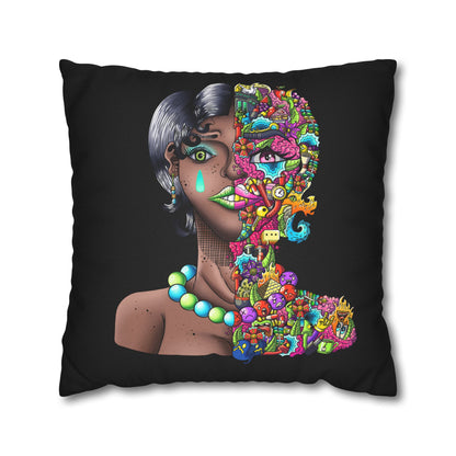 Spun Polyester Square Pillowcase
