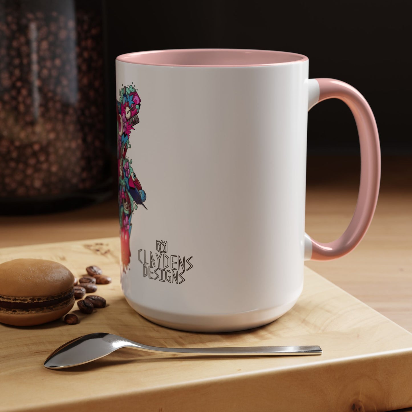 Accent Coffee Mug-Doodle Teddy
