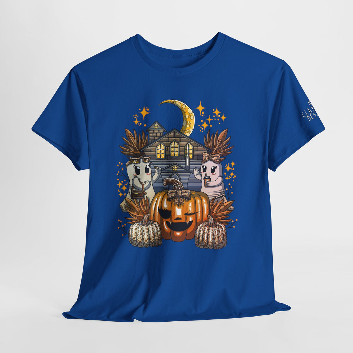 Adult Halloween Pumpkin Unisex Heavy Cotton Tee
