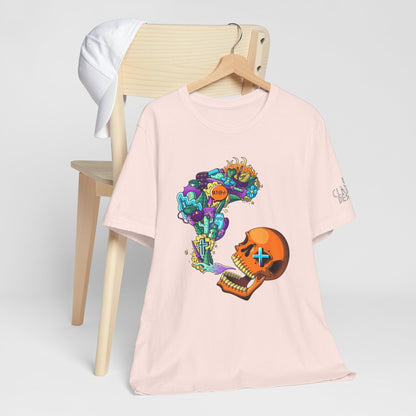 Unisex Jersey Short Sleeve Tee-Doodle Skull