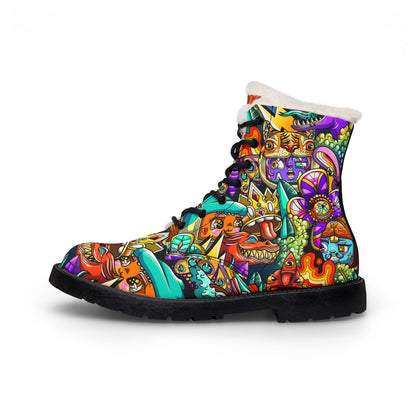 Women's Fur and Leather Boots