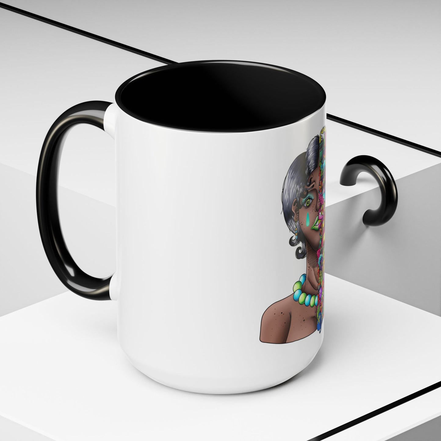Accent Coffee Mug-Doodle Girl