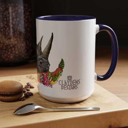 Accent Coffee Mug-Doodle Rhino
