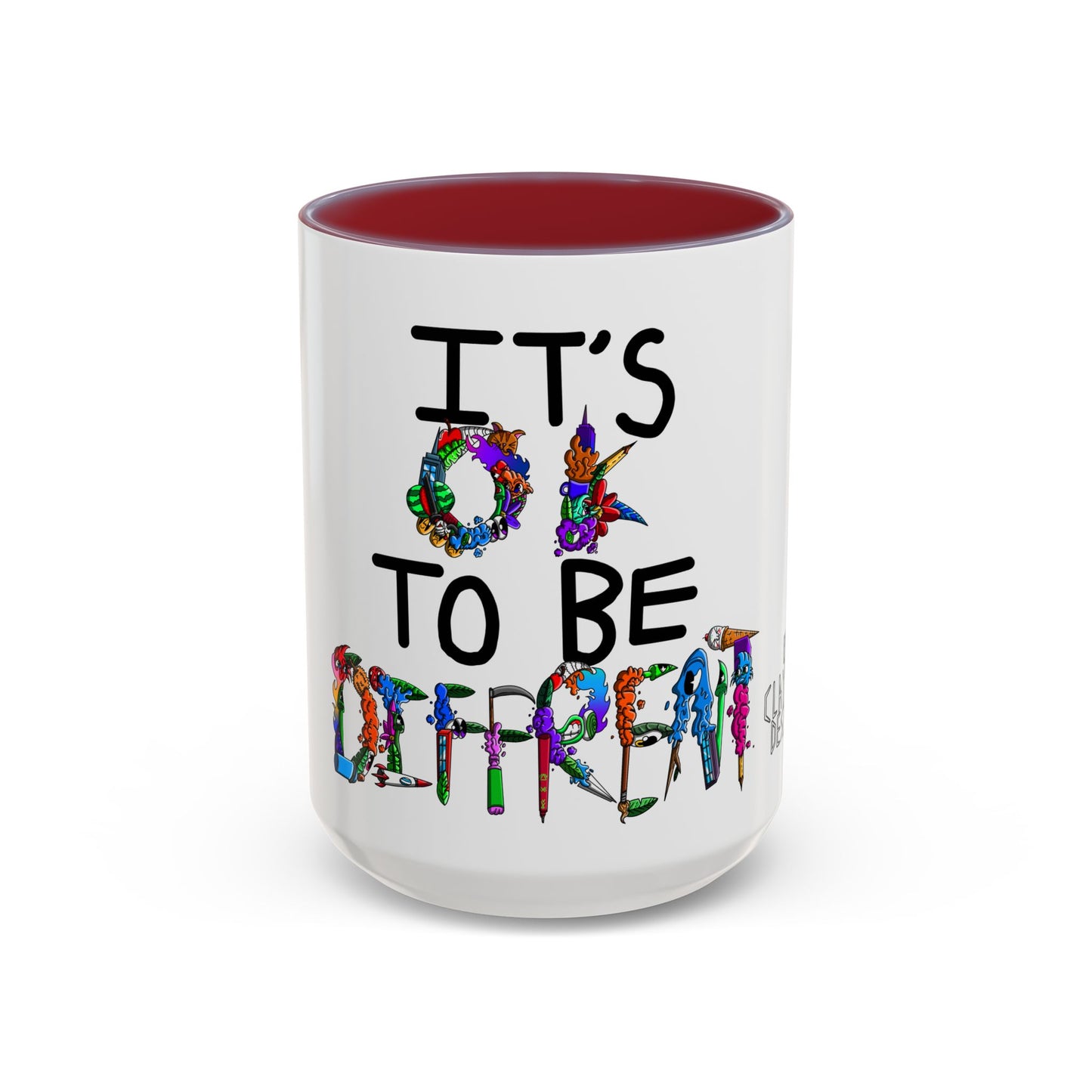 Accent Coffee Mug-Doodle It's OK to be Different