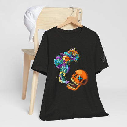 Unisex Jersey Short Sleeve Tee-Doodle Skull