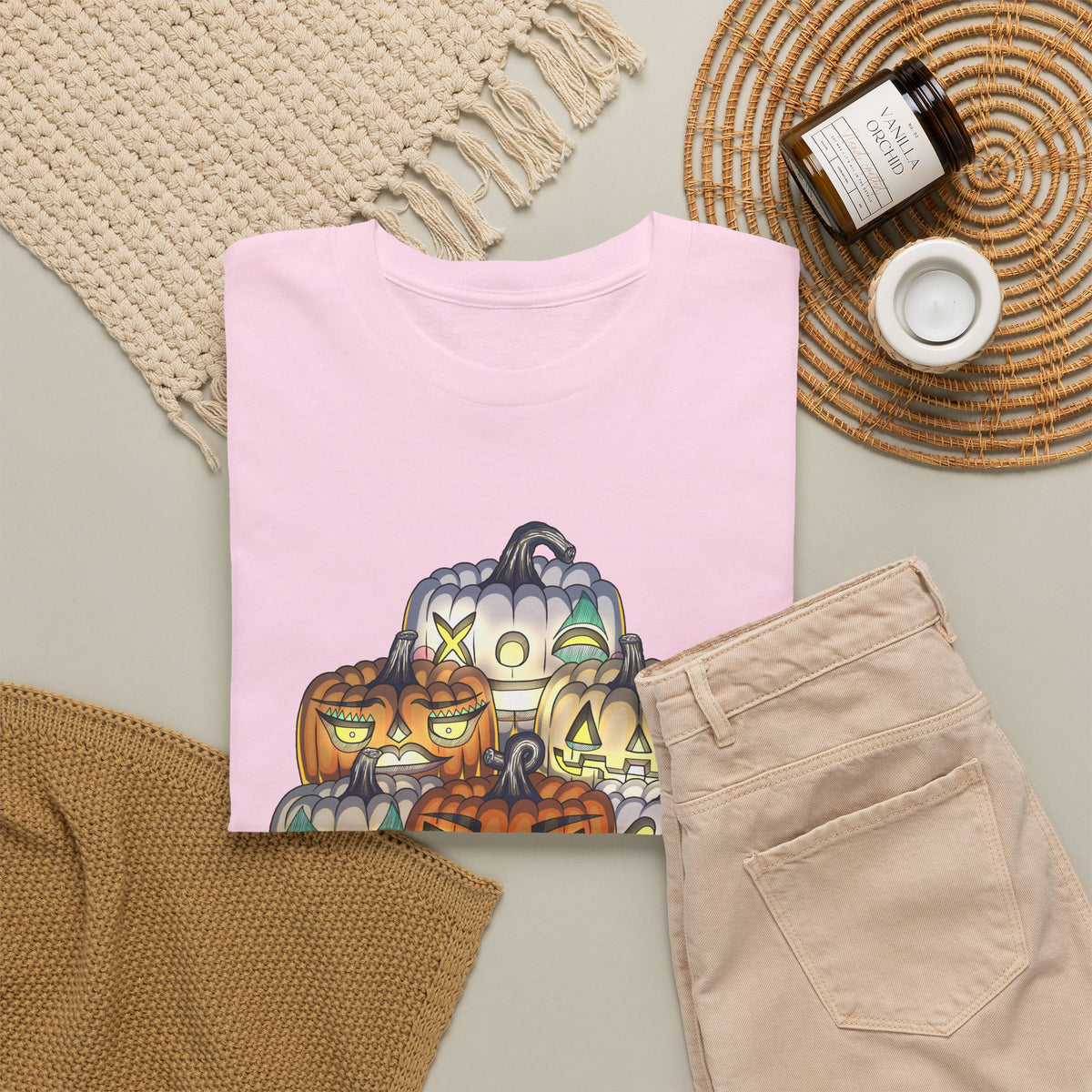 Halloween Pumpkin Unisex Heavy Cotton Tee