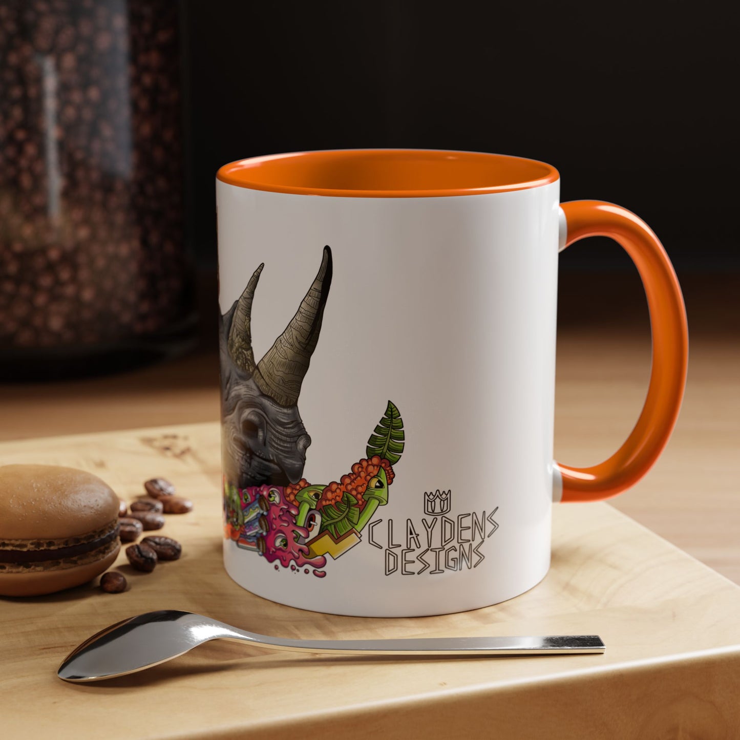 Accent Coffee Mug-Doodle Rhino