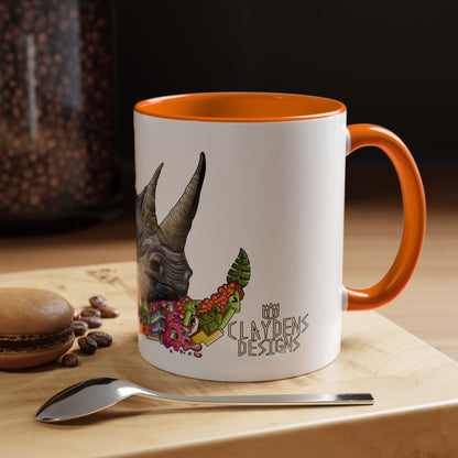 Accent Coffee Mug-Doodle Rhino