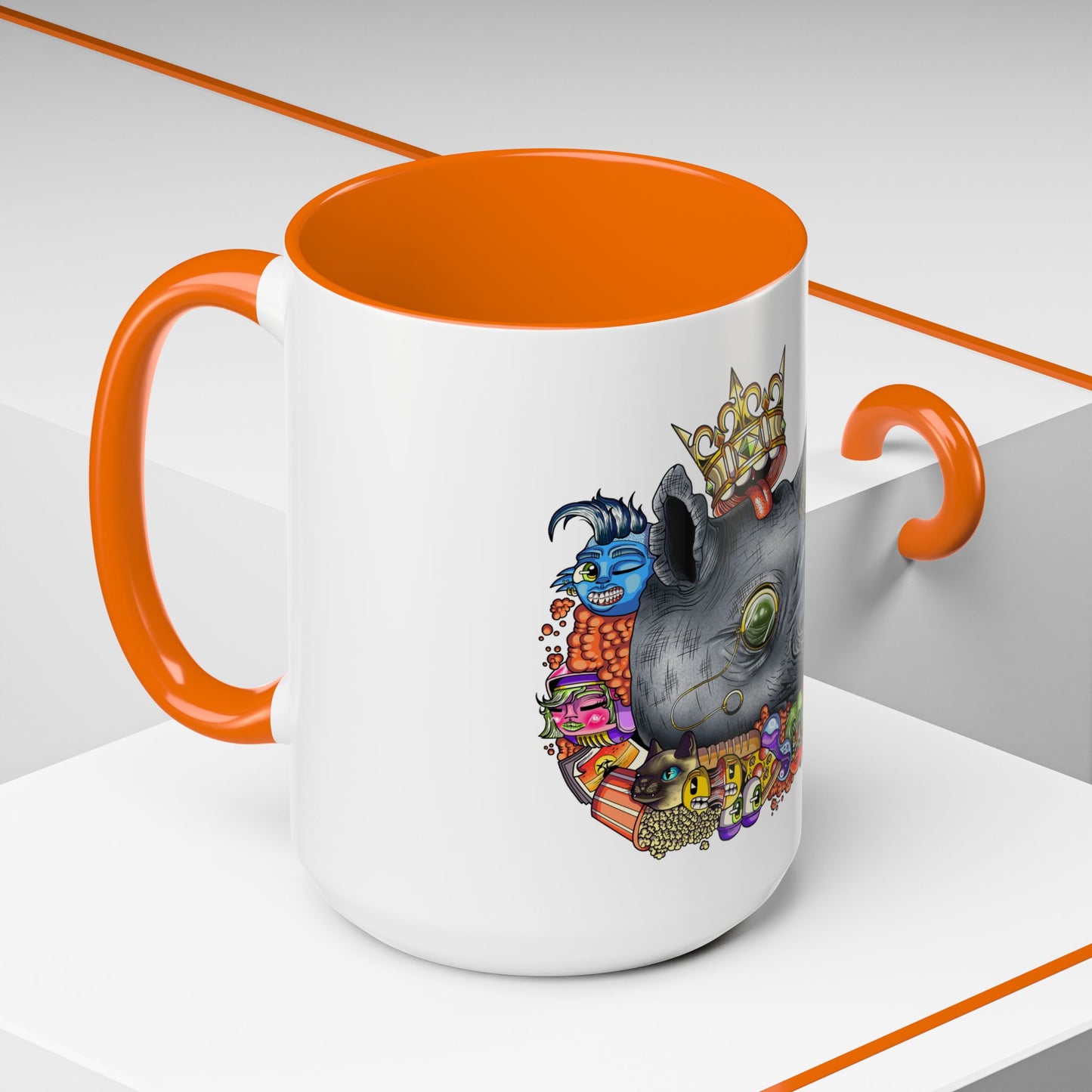 Accent Coffee Mug-Doodle Rhino