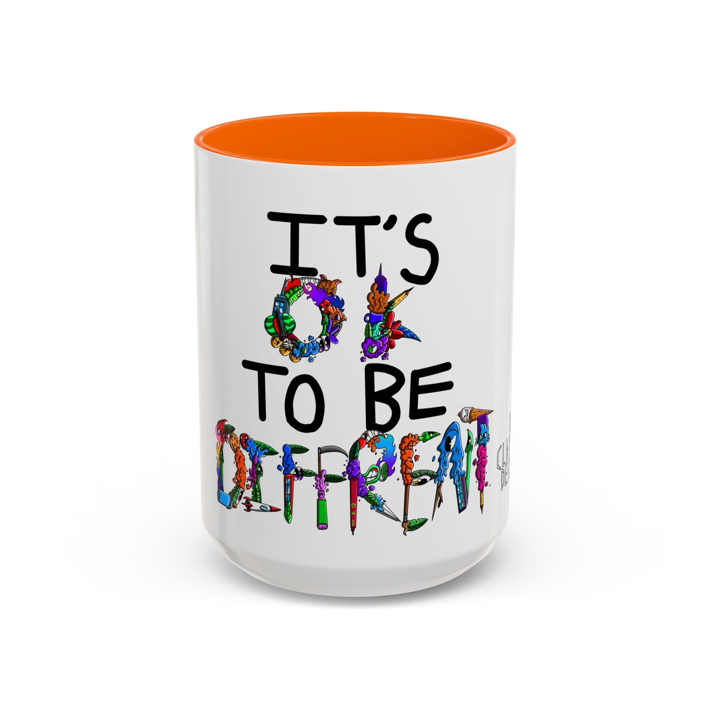 Accent Coffee Mug-Doodle It's OK to be Different