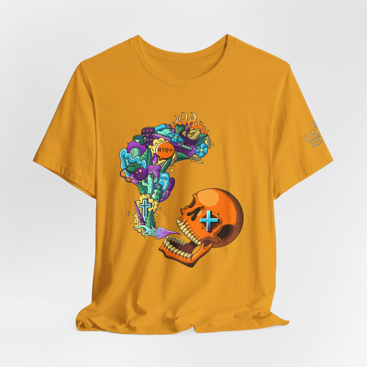 Unisex Jersey Short Sleeve Tee-Doodle Skull