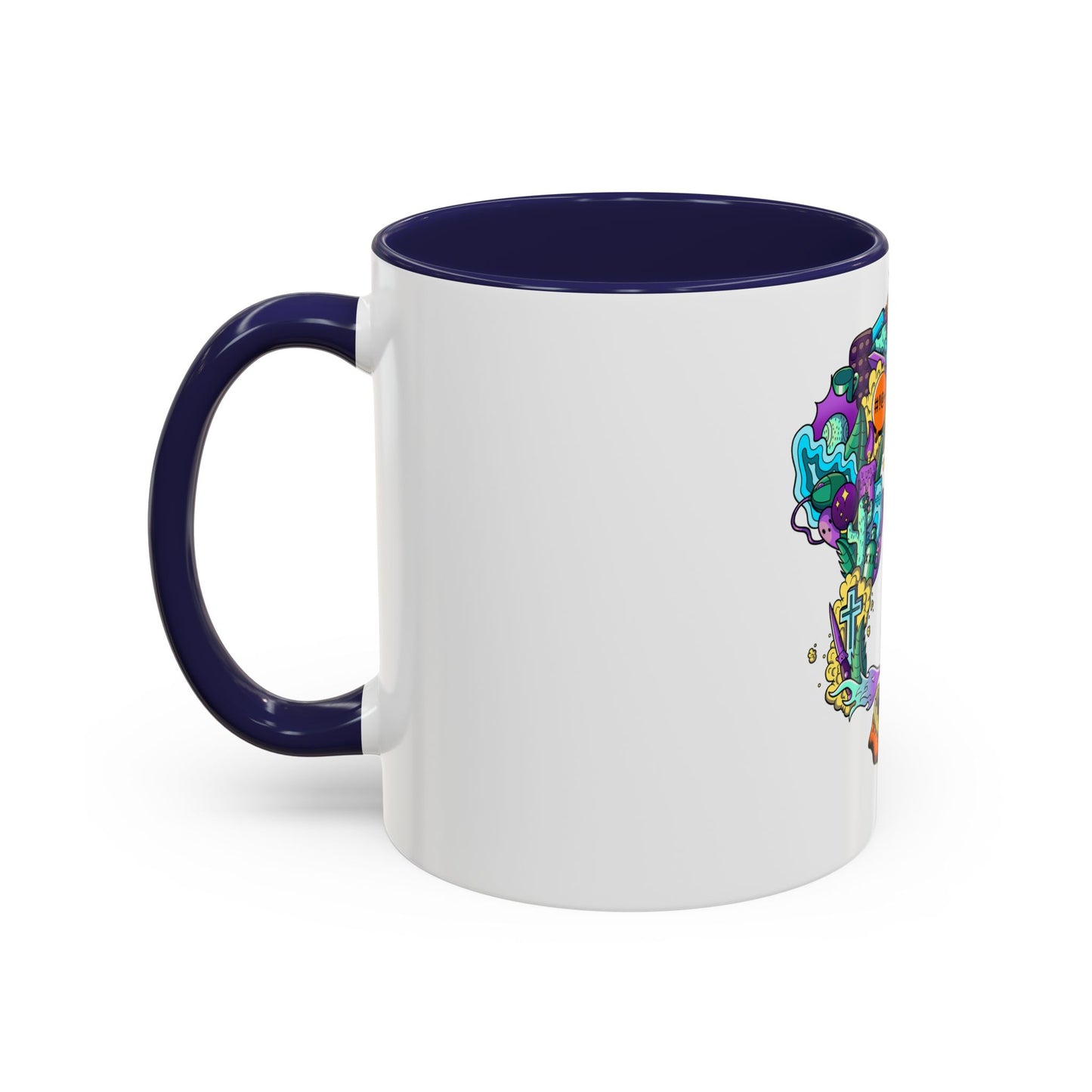 Accent Coffee Mug-Doodle Skull