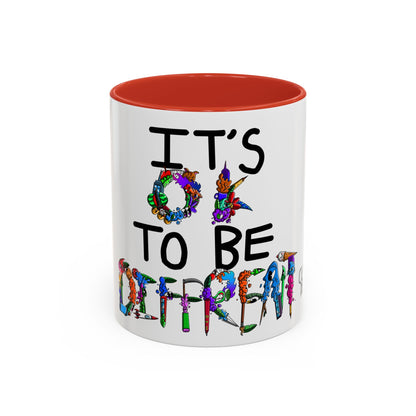 Accent Coffee Mug-Doodle It's OK to be Different