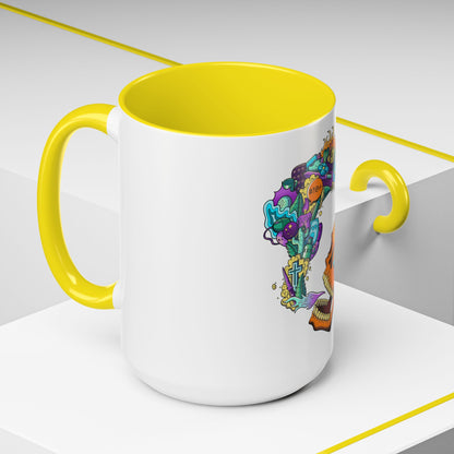 Accent Coffee Mug-Doodle Skull