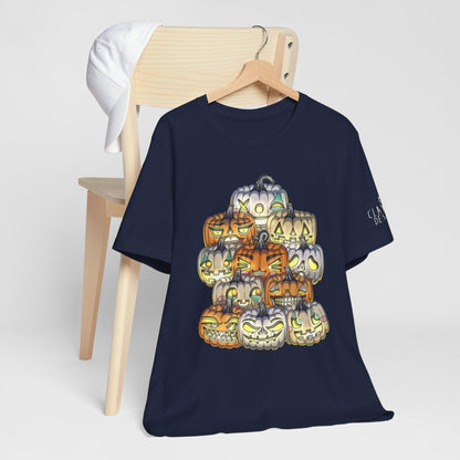 Halloween Pumpkin Unisex Jersey Short Sleeve Tee