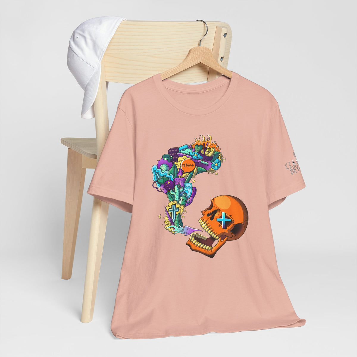 Unisex Jersey Short Sleeve Tee-Doodle Skull