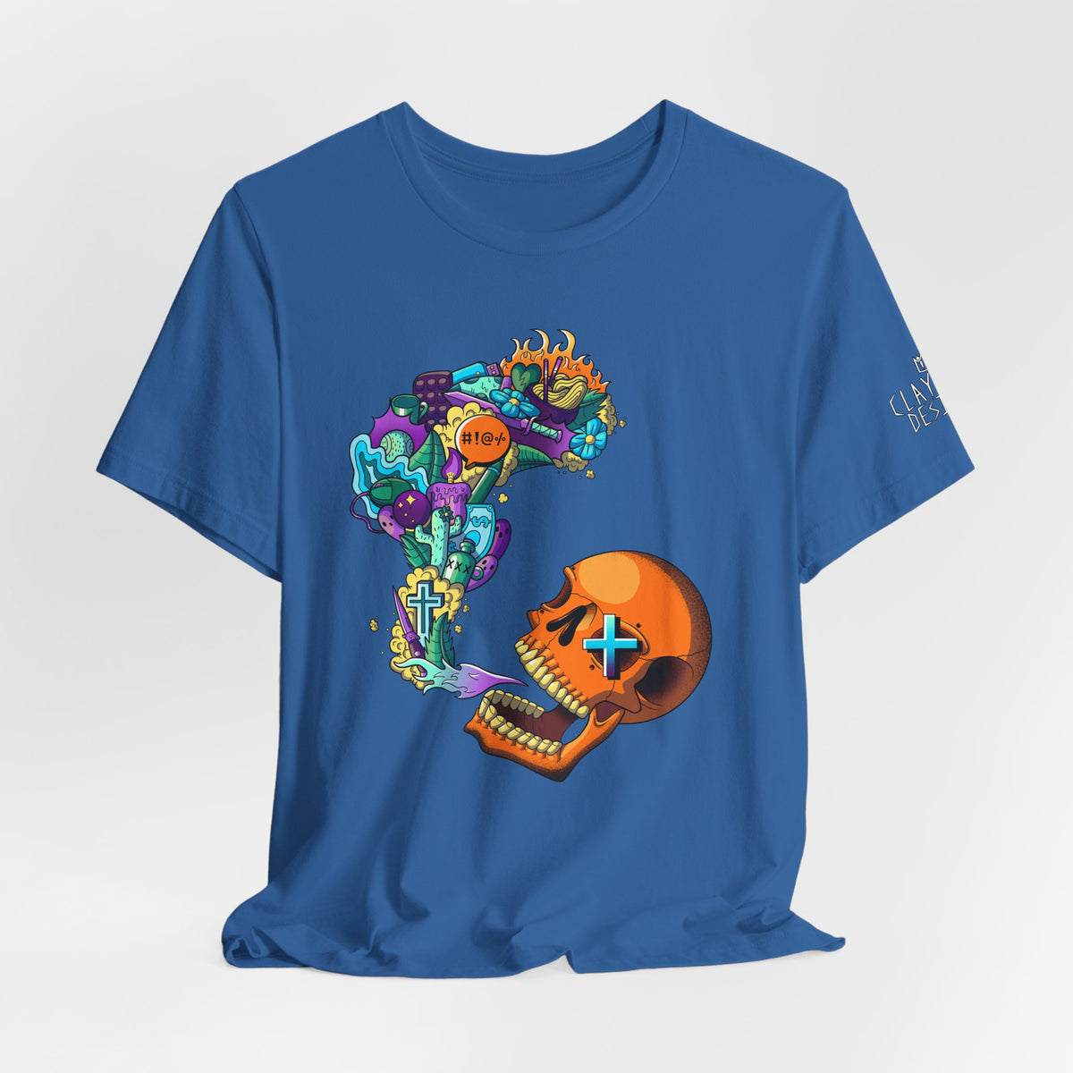 Unisex Jersey Short Sleeve Tee-Doodle Skull