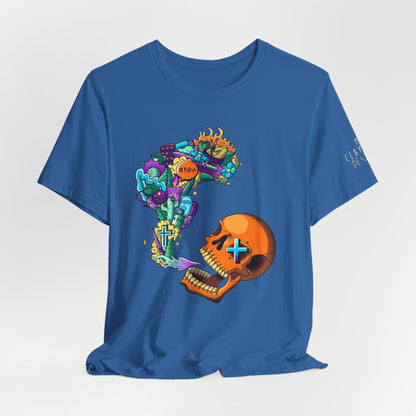Unisex Jersey Short Sleeve Tee-Doodle Skull