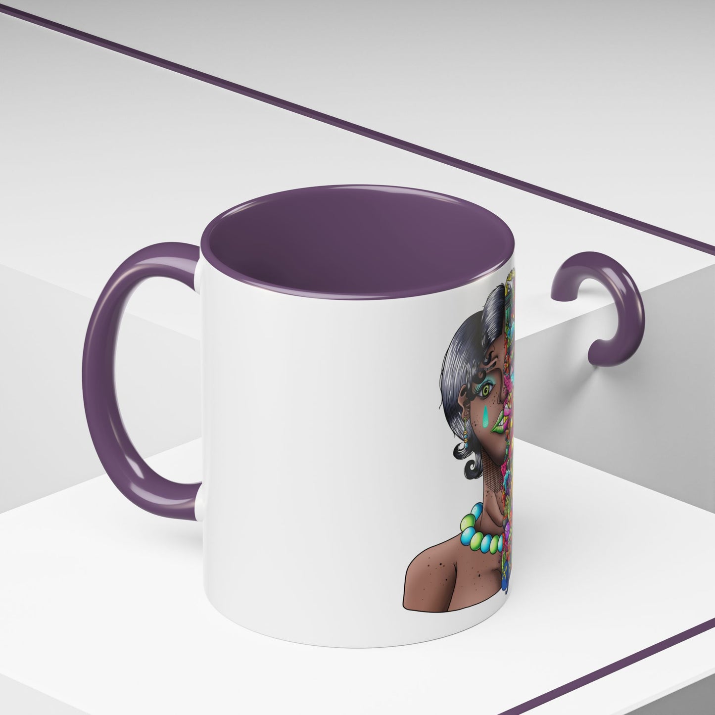 Accent Coffee Mug-Doodle Girl