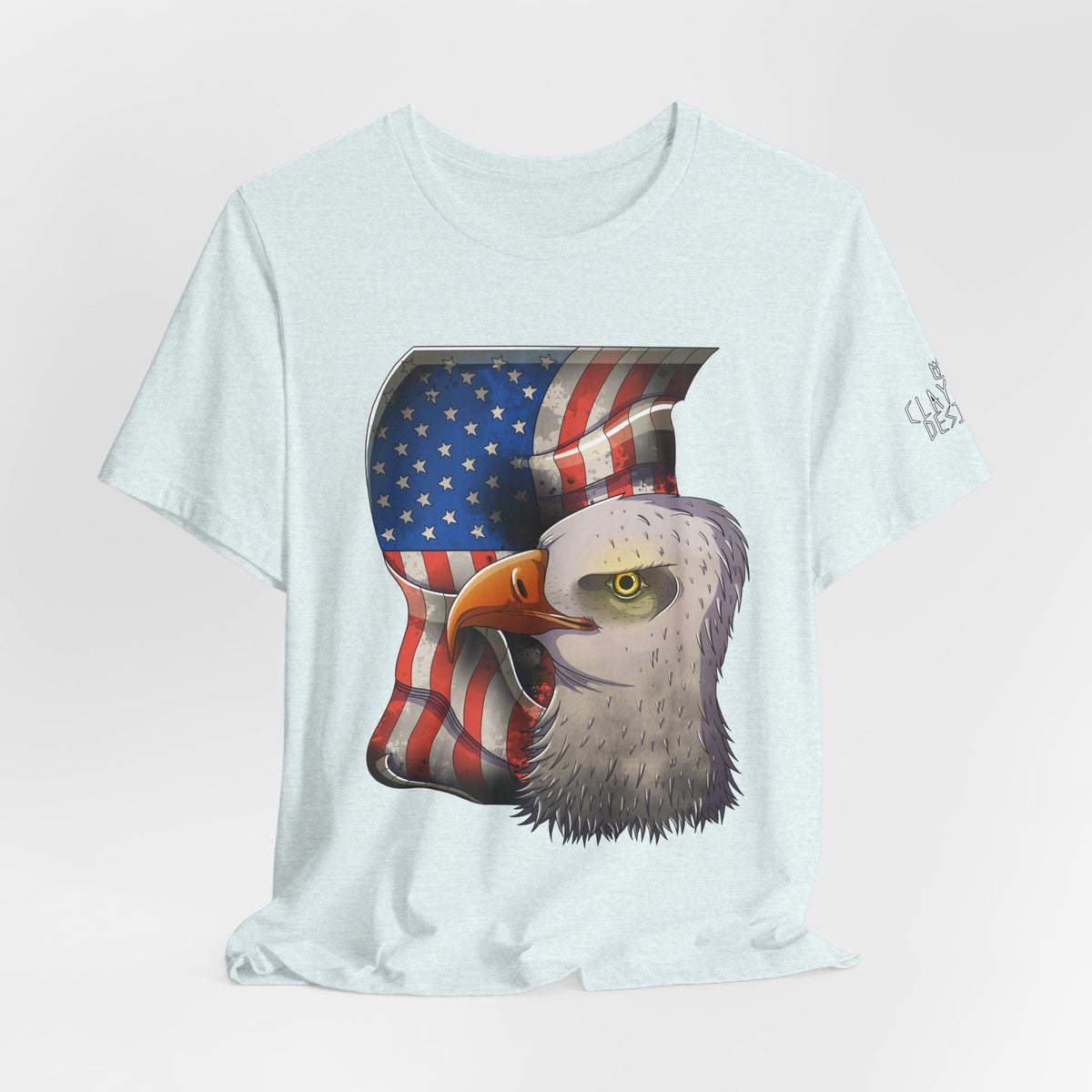 Bella+Canvas Unisex Jersey Short Sleeve Tee with print on sleeve