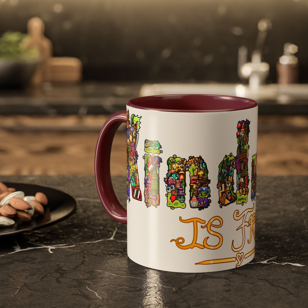 Kindness is Free Colorful Mugs (11oz, 15oz)