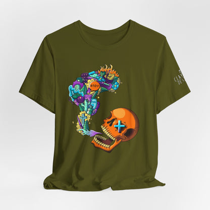 Unisex Jersey Short Sleeve Tee-Doodle Skull