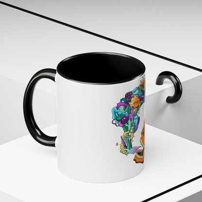 Accent Coffee Mug-Doodle Skull