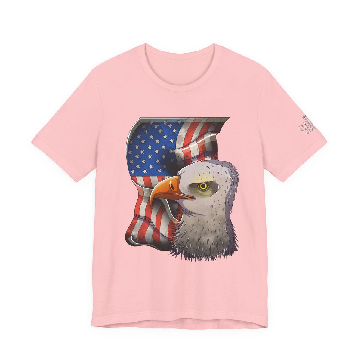 Bella+Canvas Unisex Jersey Short Sleeve Tee with print on sleeve