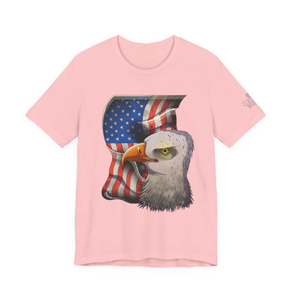 Bella+Canvas Unisex Jersey Short Sleeve Tee with print on sleeve