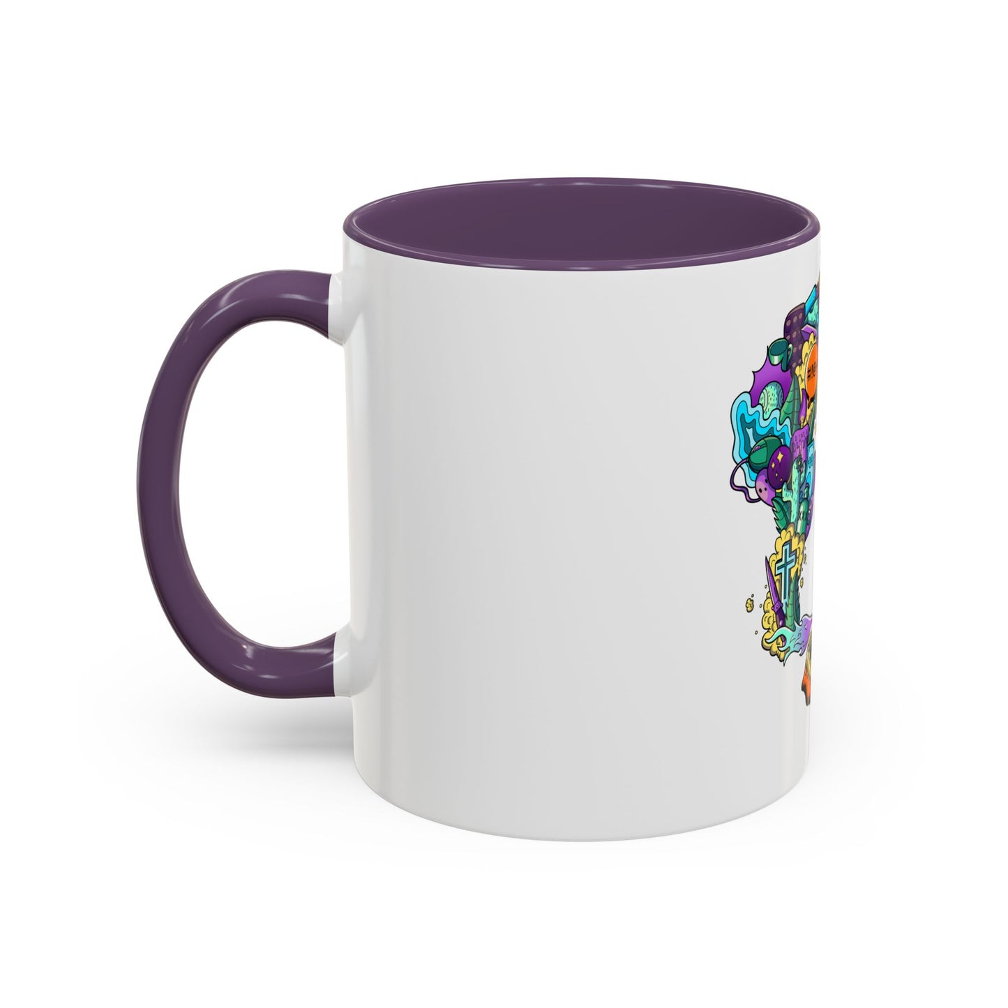 Accent Coffee Mug-Doodle Skull