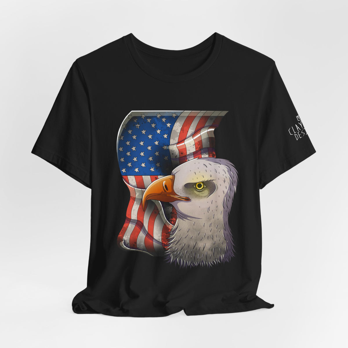 Bella+Canvas Unisex Jersey Short Sleeve Tee with print on sleeve