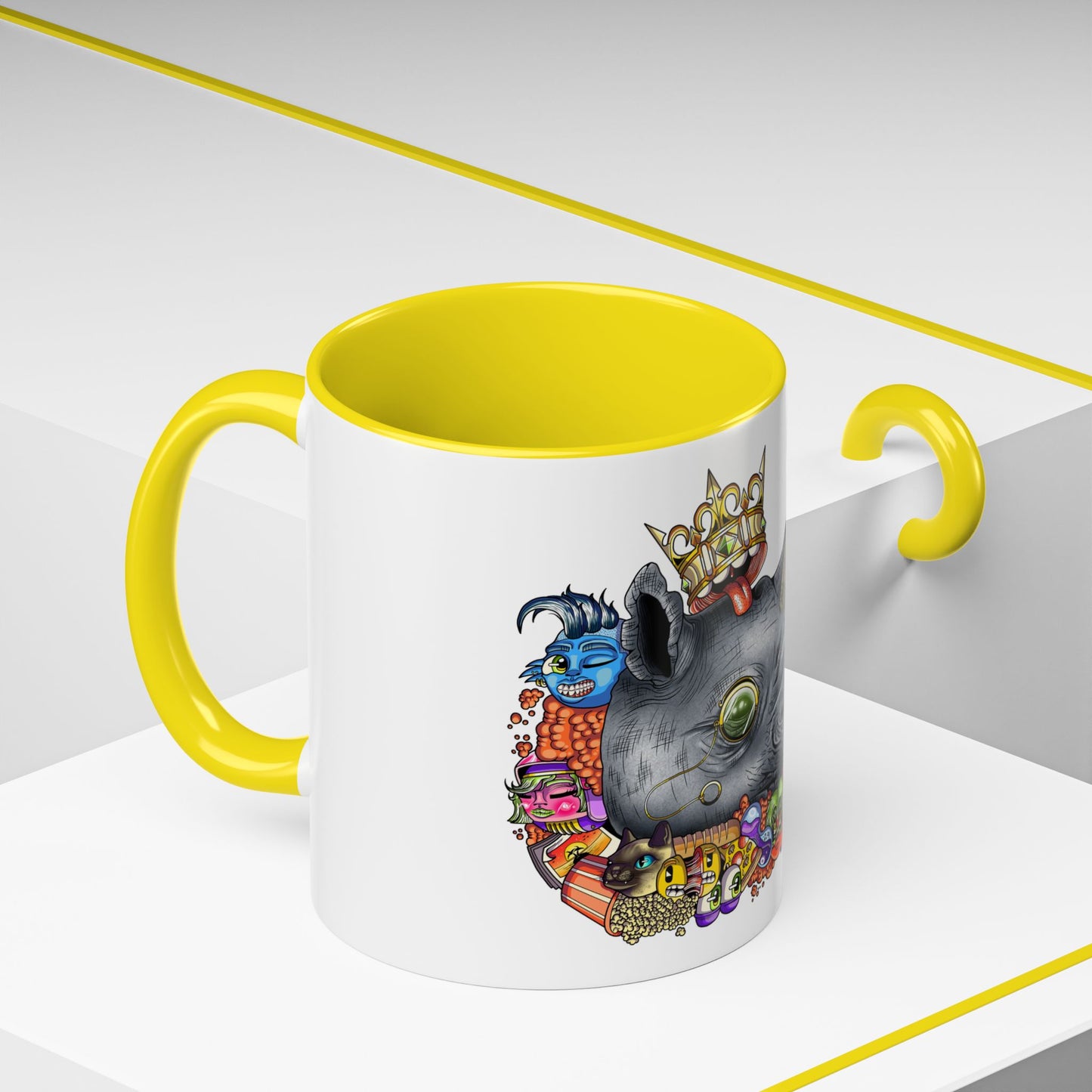 Accent Coffee Mug-Doodle Rhino