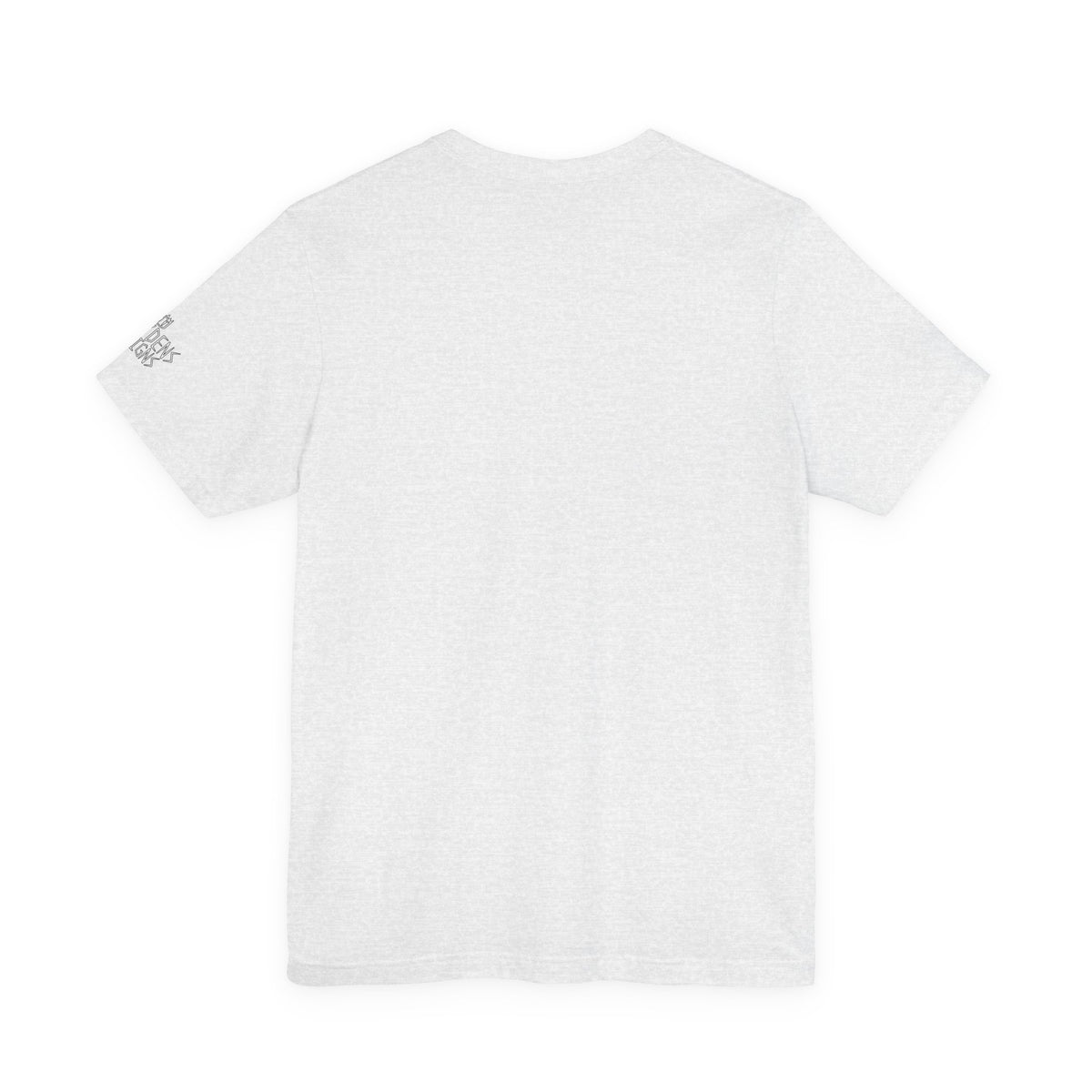 Bella+Canvas Unisex Jersey Short Sleeve Tee with print on sleeve