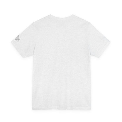 Bella+Canvas Unisex Jersey Short Sleeve Tee with print on sleeve