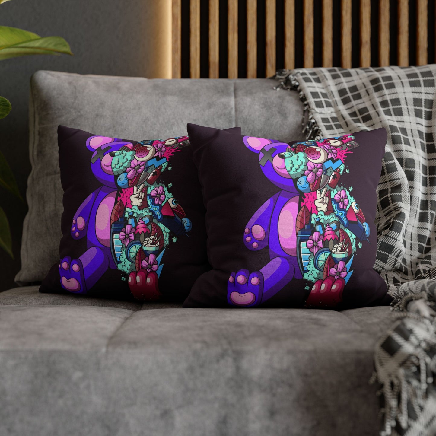 Spun Polyester Square Pillowcase