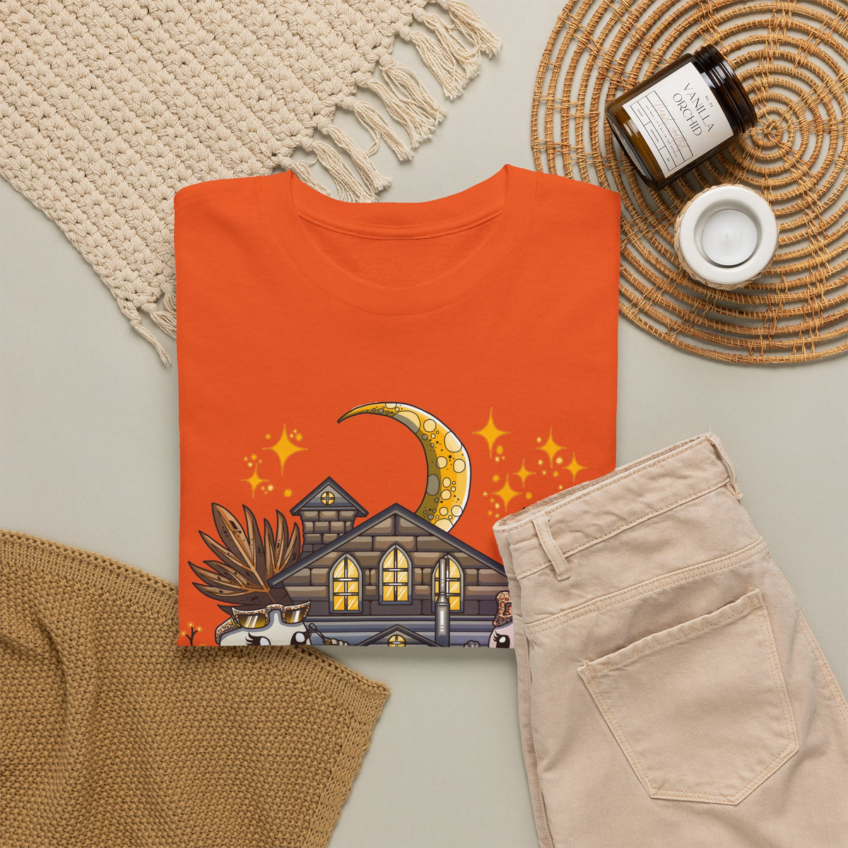 Adult Halloween Pumpkin Unisex Heavy Cotton Tee