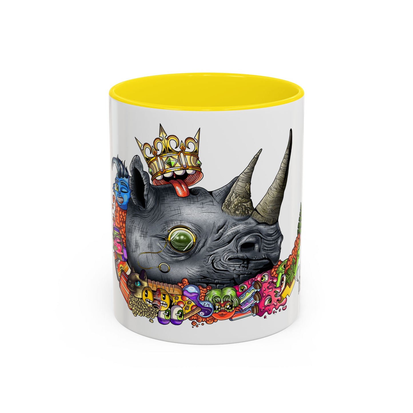 Accent Coffee Mug-Doodle Rhino