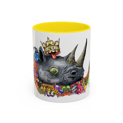 Accent Coffee Mug-Doodle Rhino