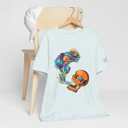 Unisex Jersey Short Sleeve Tee-Doodle Skull