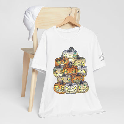 Halloween Pumpkin Unisex Jersey Short Sleeve Tee