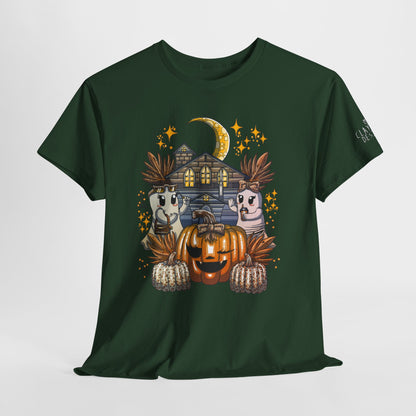 Adult Halloween Pumpkin Unisex Heavy Cotton Tee